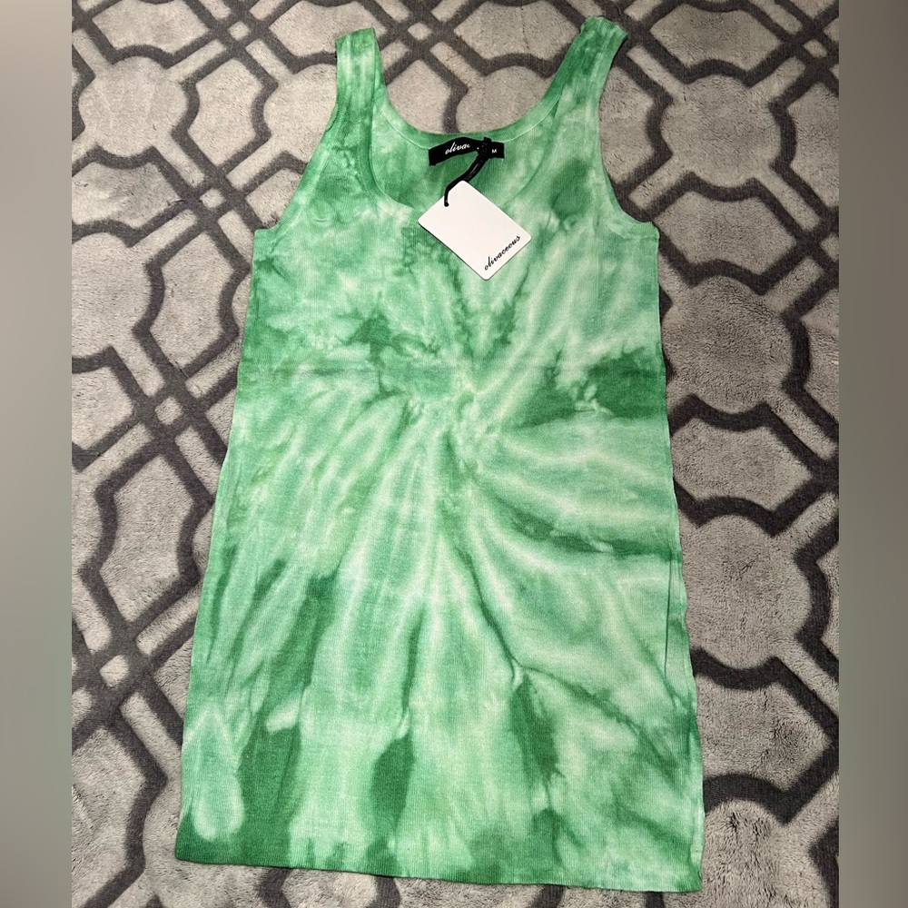 Olivaceous Tiedye Tank Top Medium